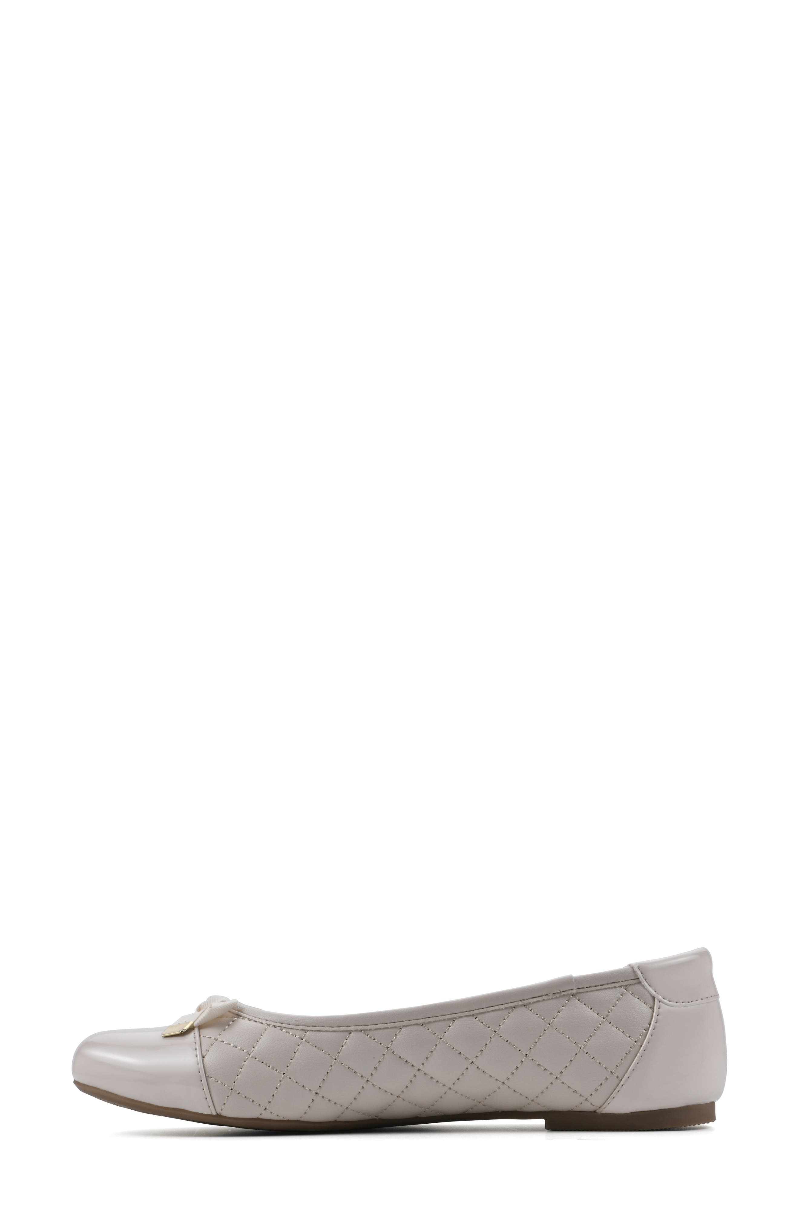 Seaglass Quilted Ballet Flat, Alternate, color, EGGSHELL/ SMOOTH