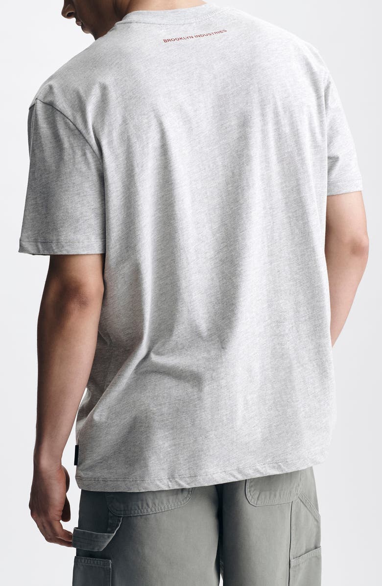 Brooklyn Industries Heathered Cotton Logo Graphic T-Shirt, Alternate, color, 