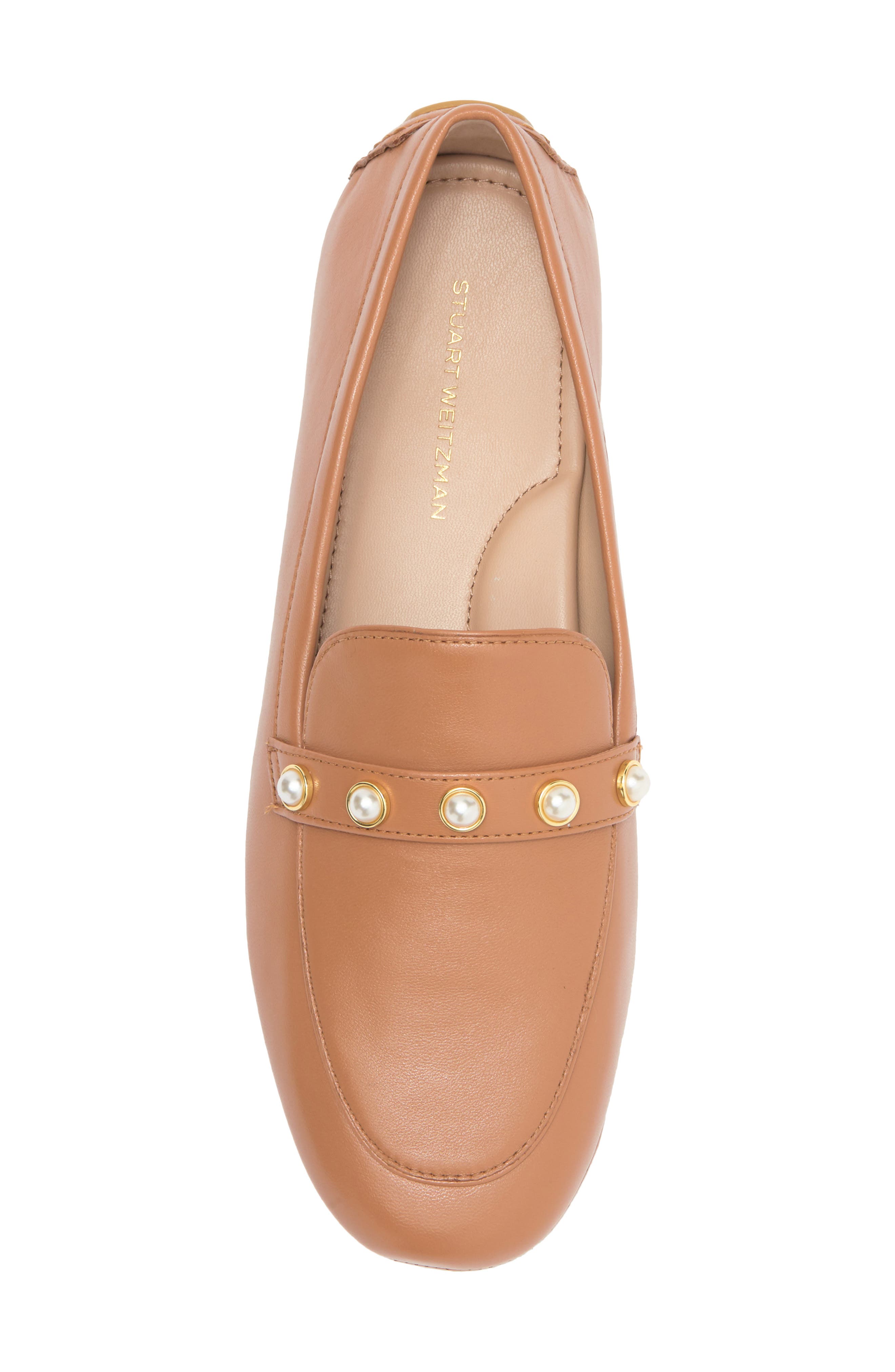 Imitation Pearl Driving Loafer, Alternate, color, TAN