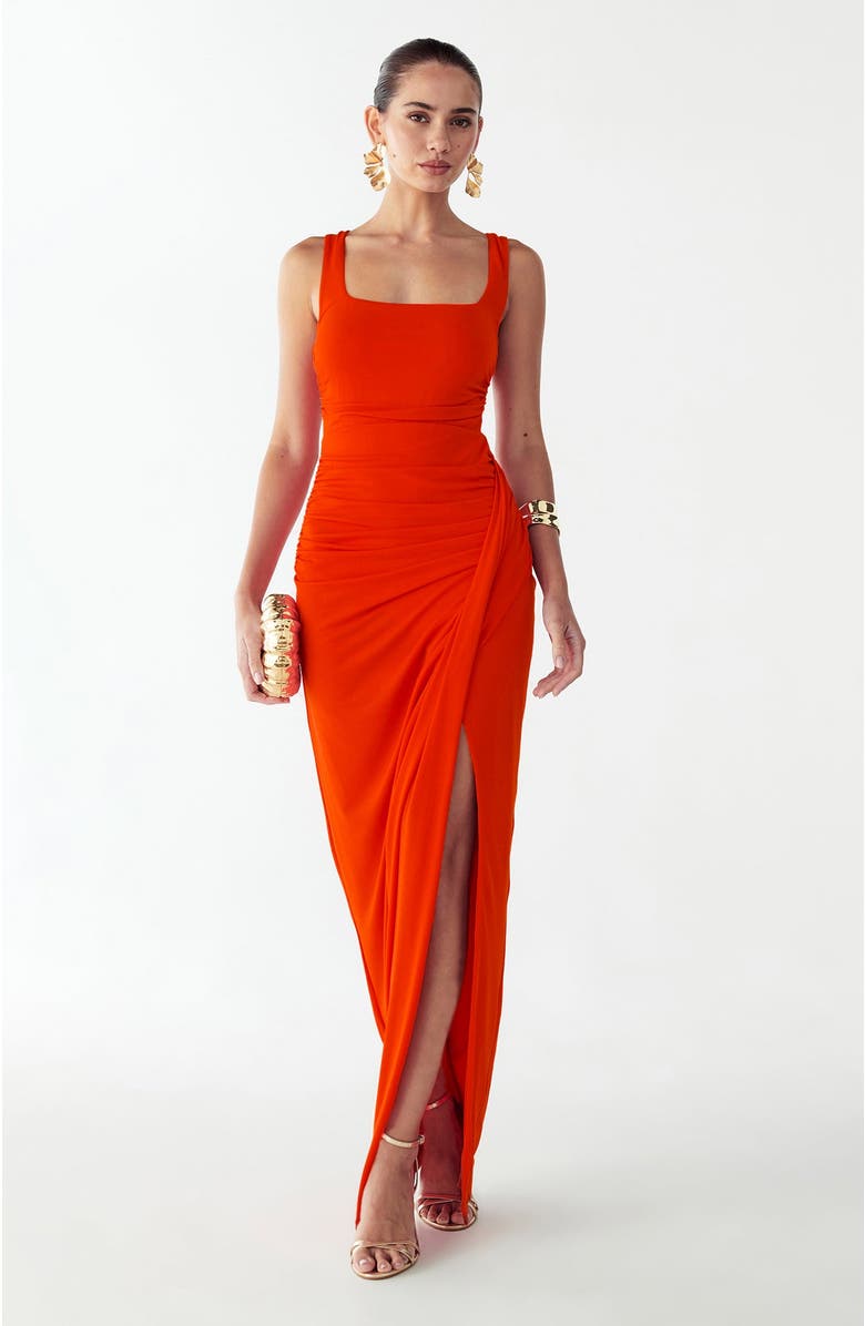 BWLDR Fallen Maxi Dress, Alternate, color, Coral