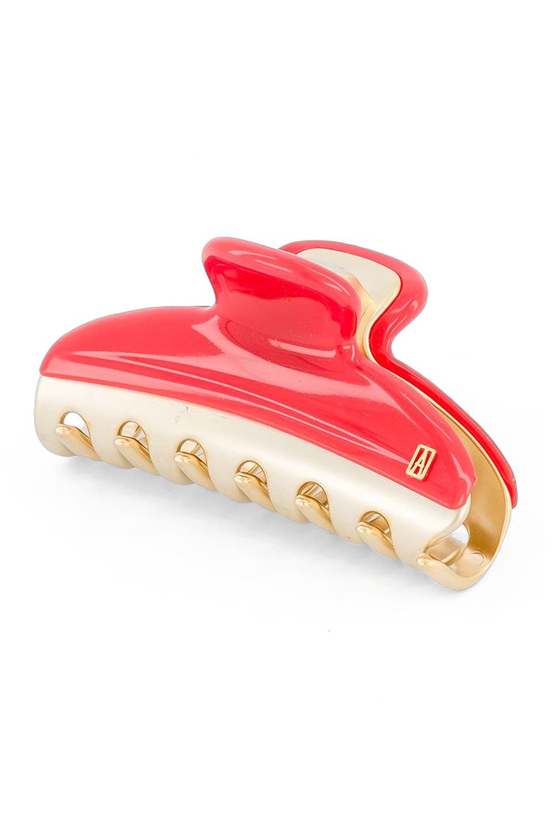 Vendome Hair Claw Clip, Alternate, color, Red