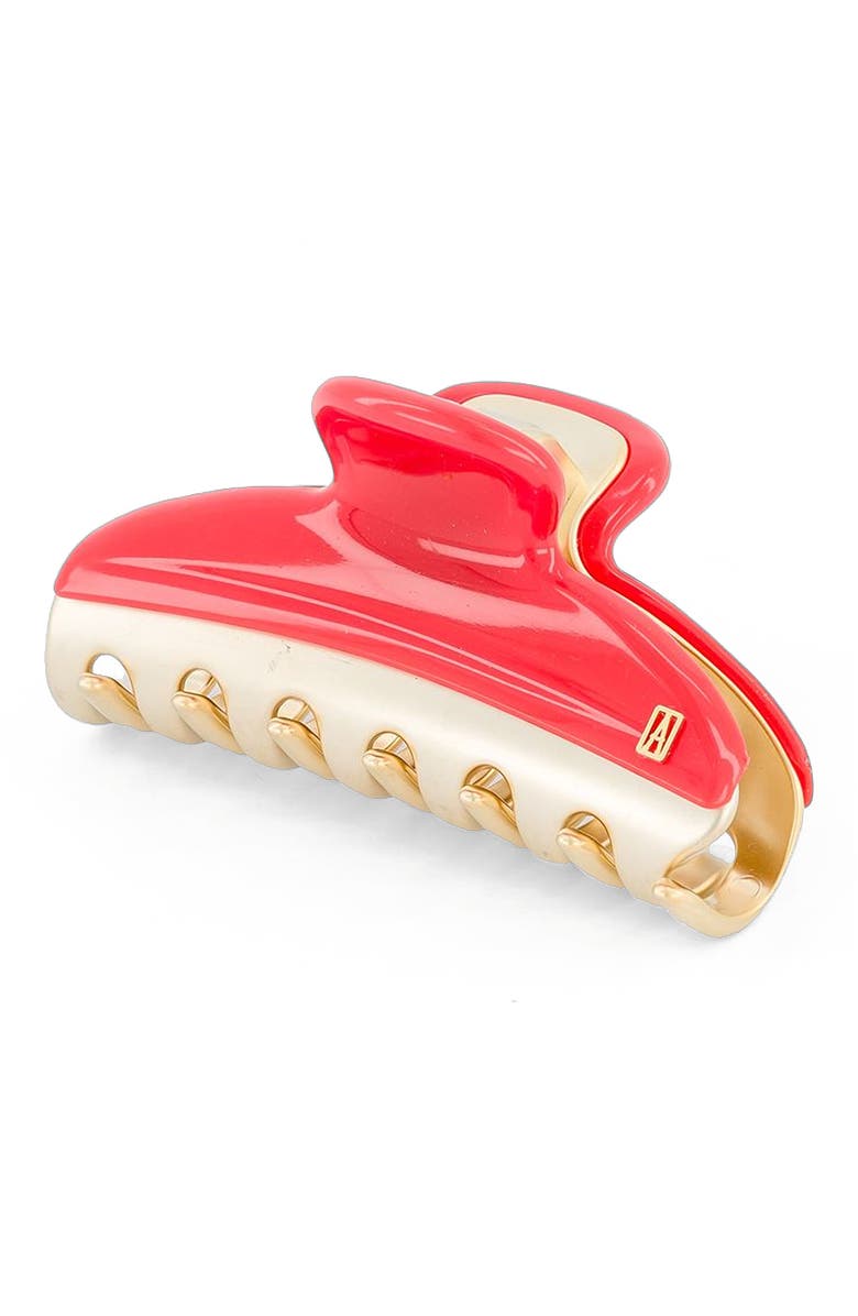 Alexandre de Paris Vendome Hair Claw Clip, Alternate, color, Red