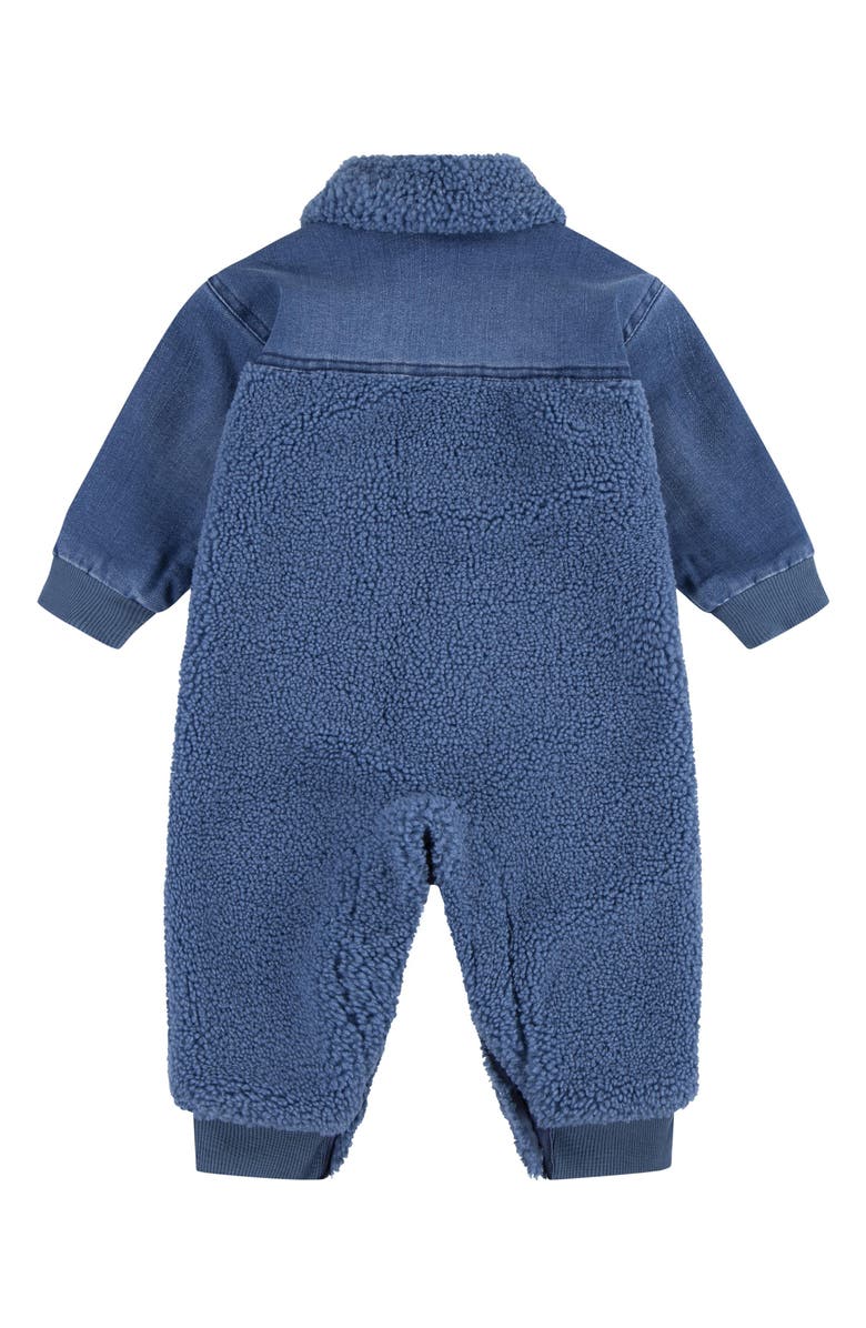 Levi's Denim & Fleece Romper, Alternate, color, Blue Horizon