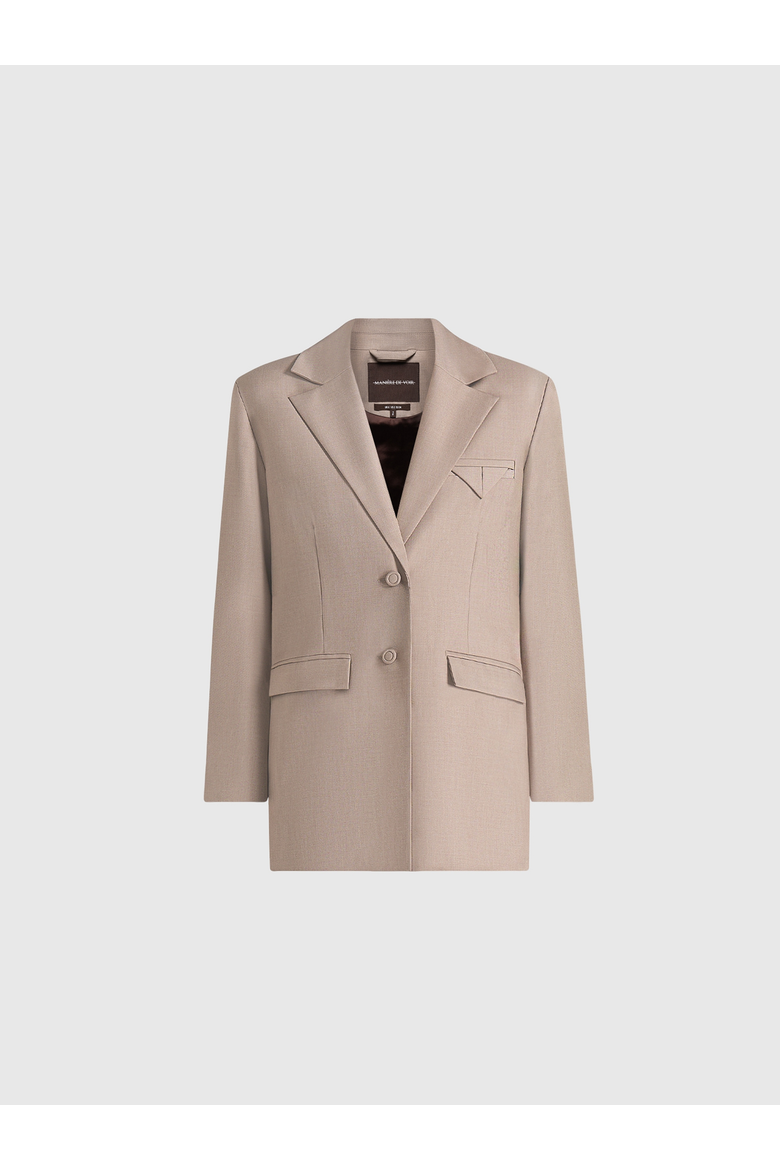 Elena Boxy Blazer, Alternate, color, Taupe