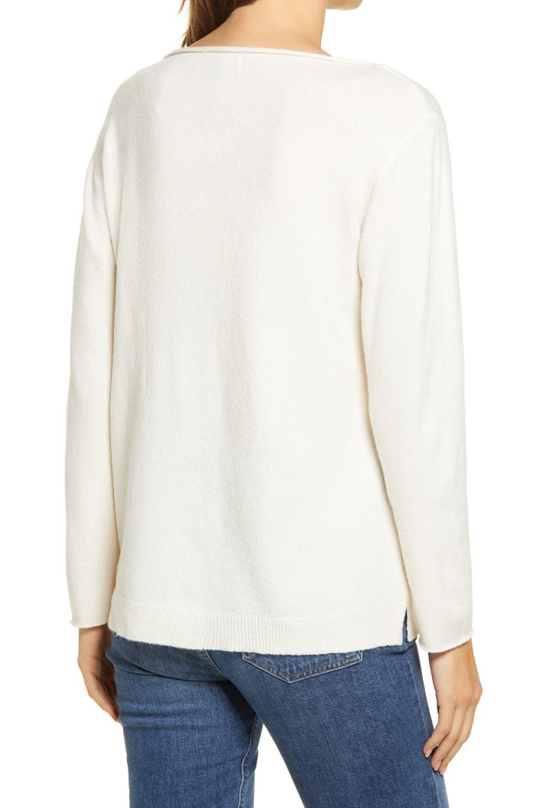 Cable Knit Star Sweater, Alternate, color, OFF WHITE