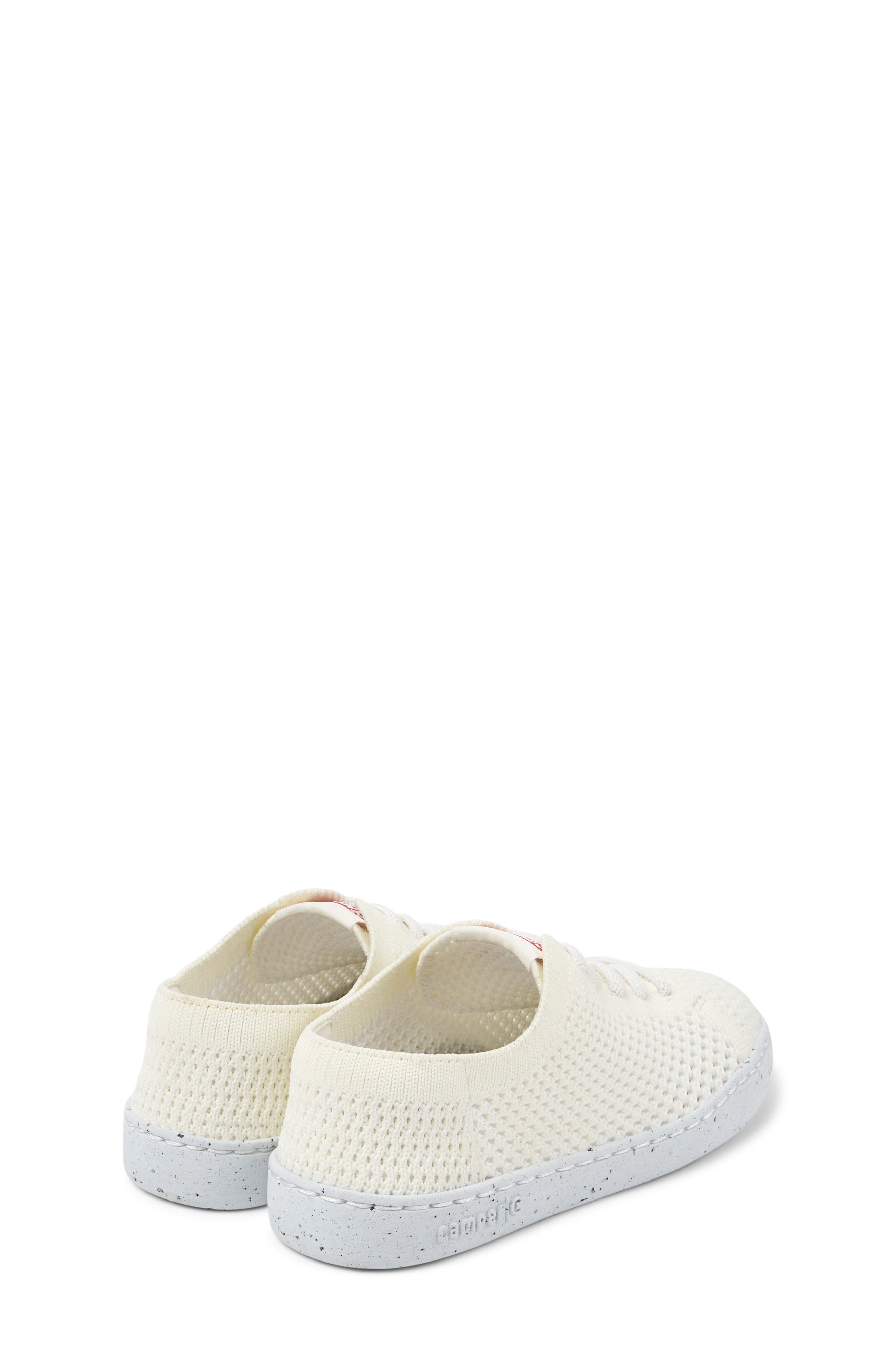 Camper Kids' Peu Knit Sneaker, Alternate, color, White Natural