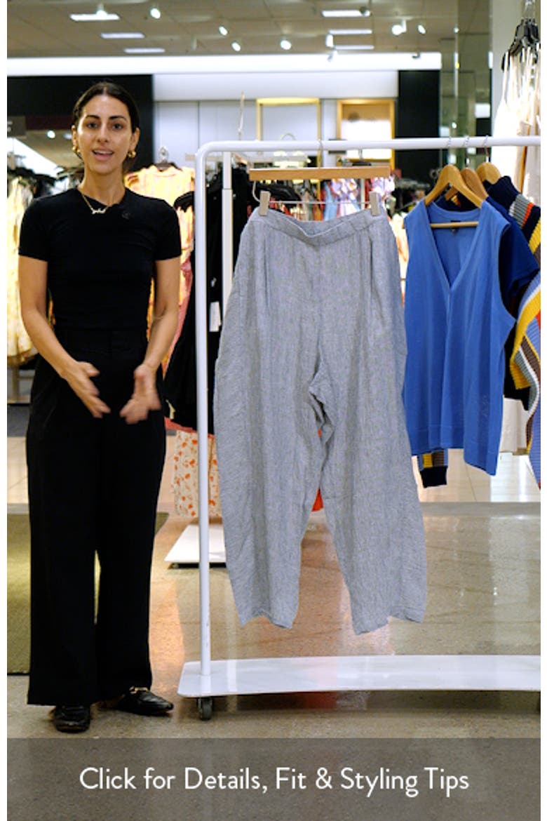 Stripe Organic Linen Lantern Pants video