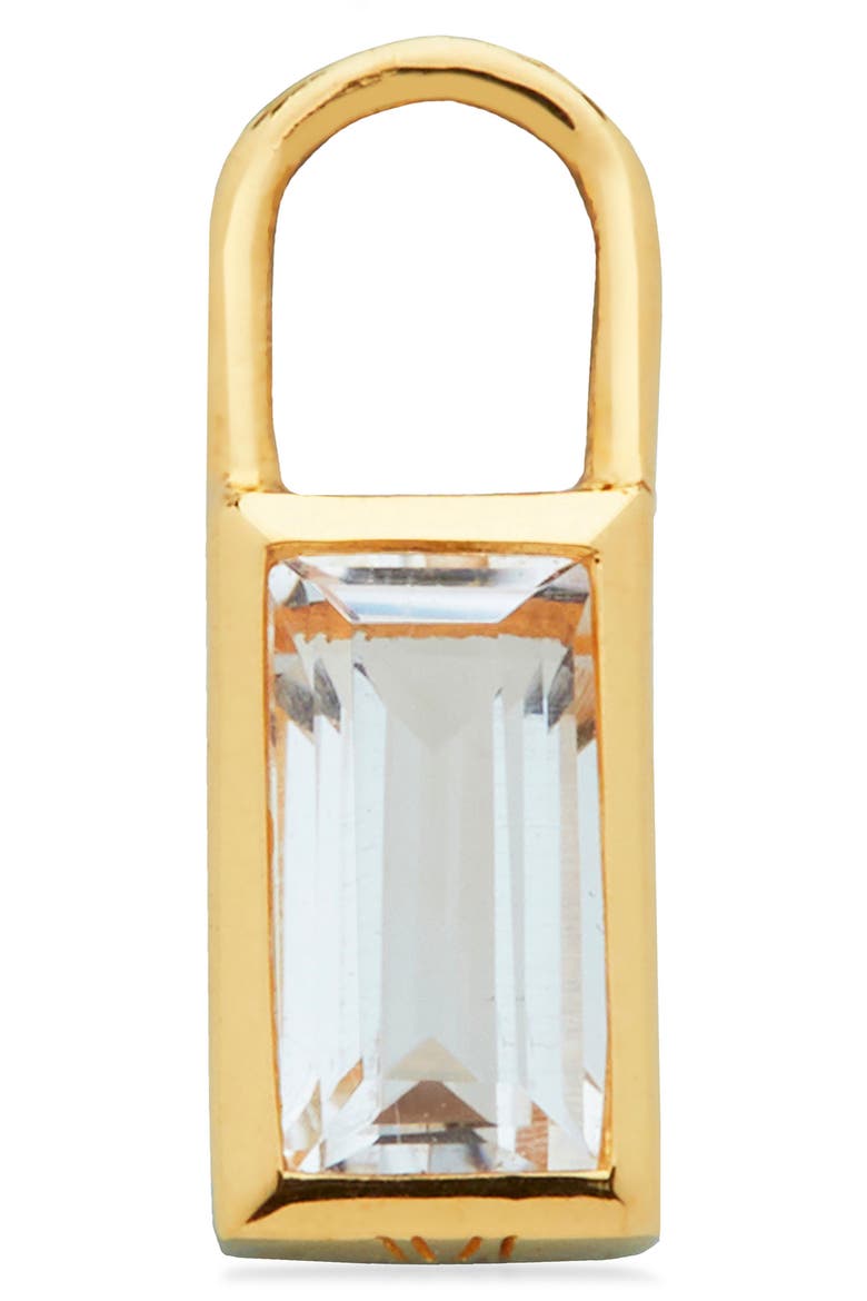 Baguette Ear Charm, Main, color, YELLOW GOLD