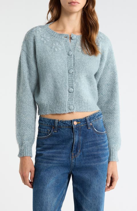 Floral Embroidered Cardigan