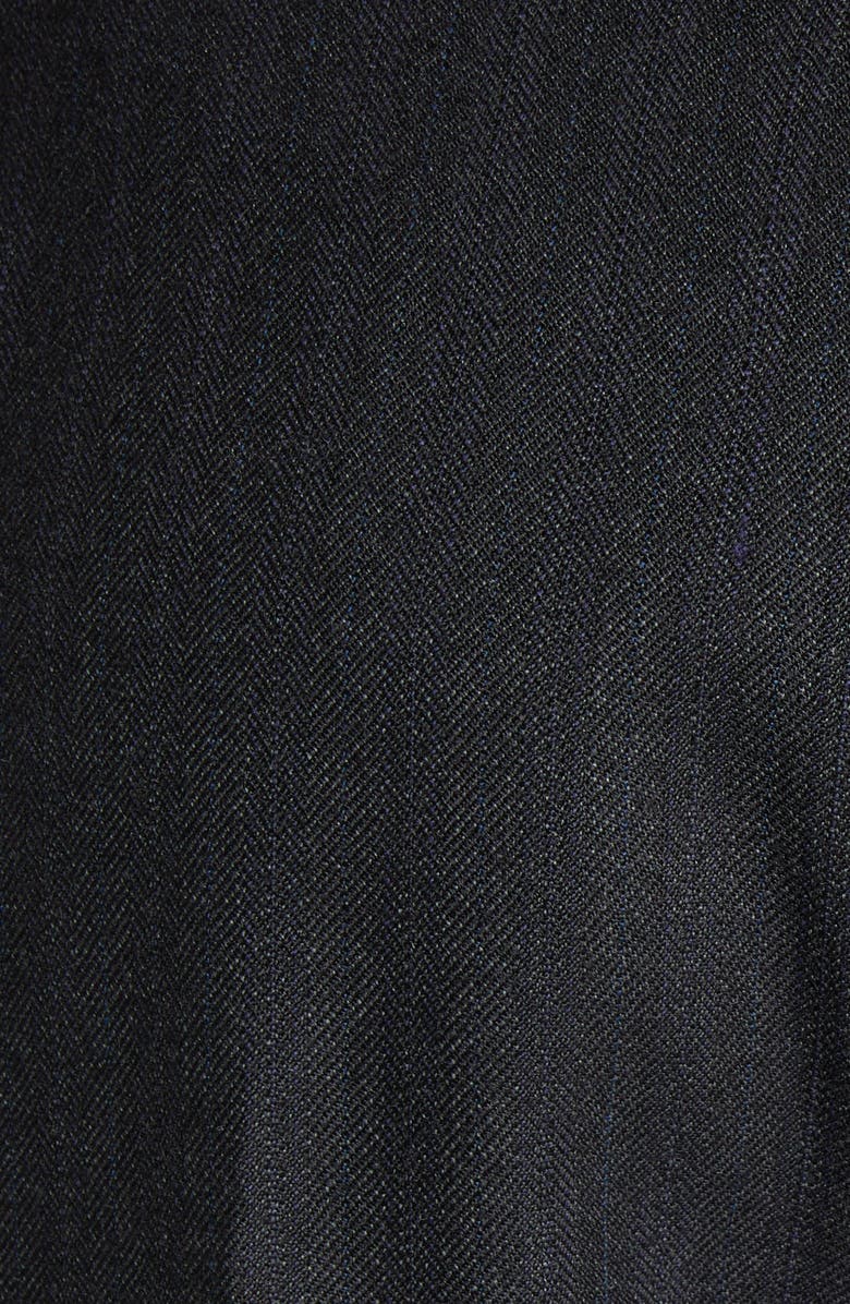 Bottega Veneta Pleated Subtle Stripe Wool Trousers, Alternate, color, 1292 Black/ Dark Blue