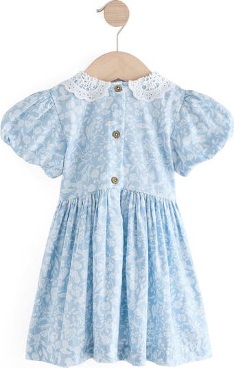 Kids' Ditsy Smocked Cotton Dress