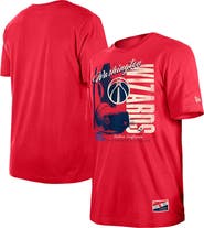 New Era Men's New Era Red Washington Wizards Distressed Throwback Vintage Color Pack T-Shirt