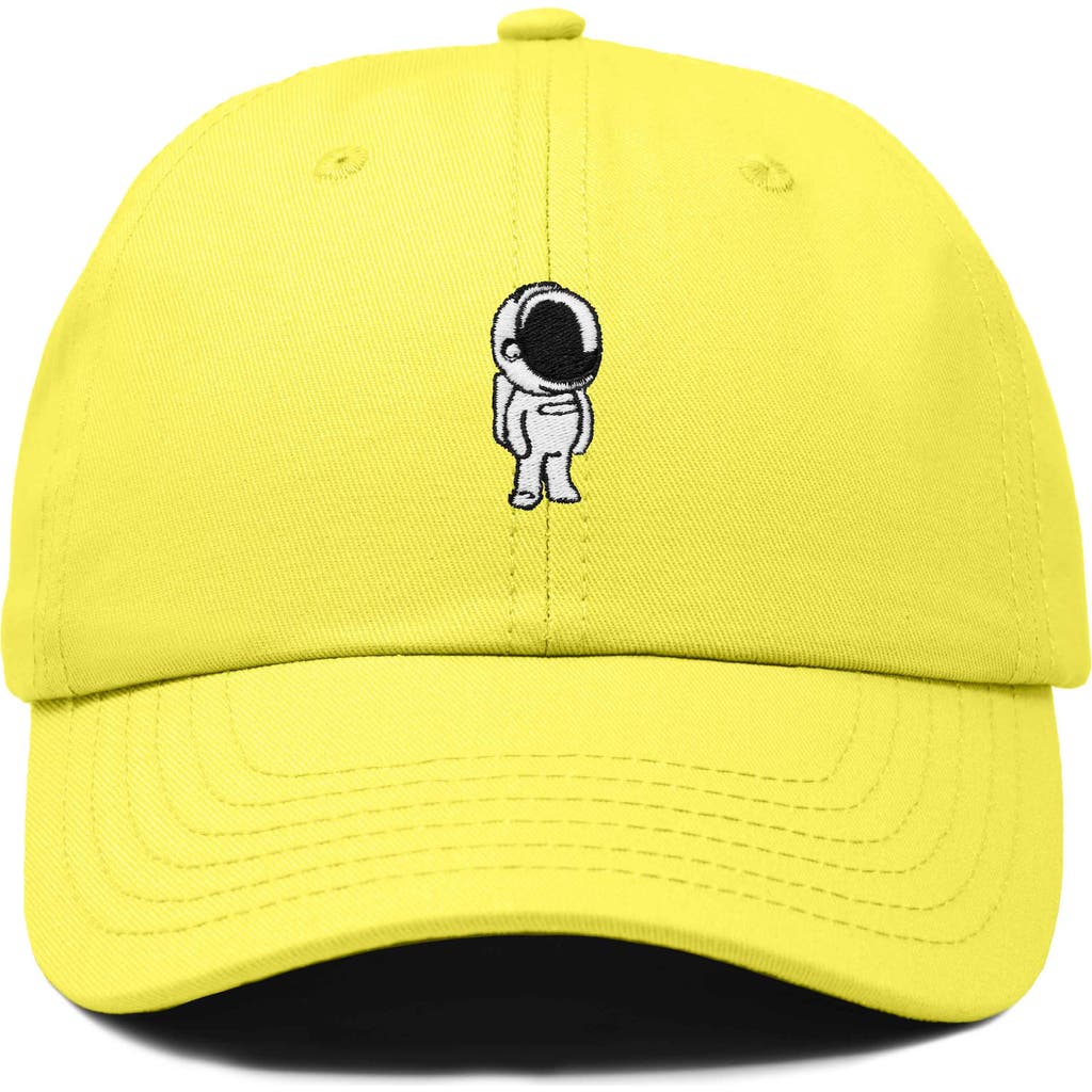 Dalix Astronaut Embroidered Space Hat In Yellow