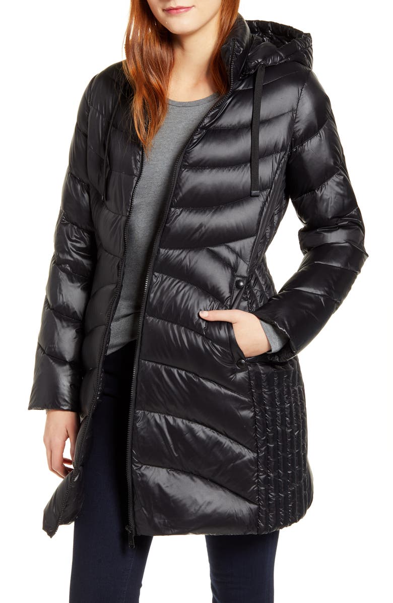 Sam Edelman Hooded Packable Puffer Coat, Main, color,