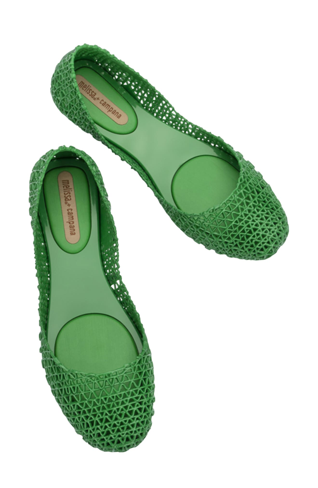 Melissa Campana Papel Flat, Alternate, color, Metallic Green