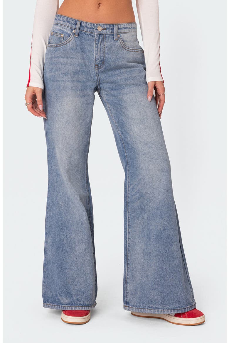 Low Rise Wide Leg Jeans, Main, color, LIGHT-BLUE