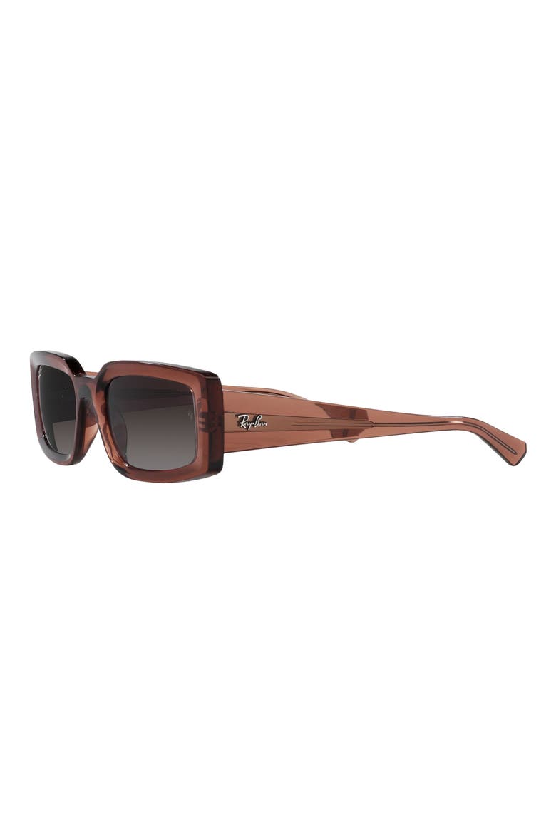 Kiliane 54mm Gradient Polarized Rectangular Sunglasses, Alternate, color, BROWN/ GREY