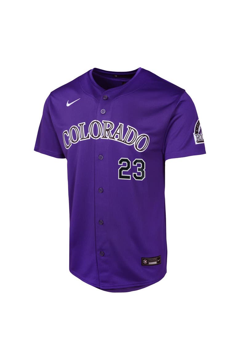 Youth Nike Kris Bryant Purple Colorado Rockies Alternate Limited Player Jersey, Alternate, color, Purple