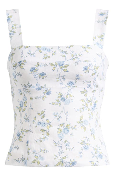 Darci Floral Linen Tank