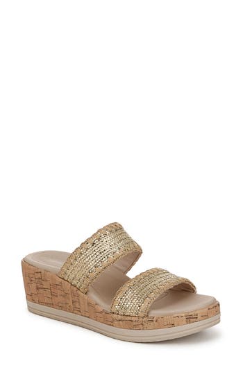 Bzees Resort Sandal In Gold