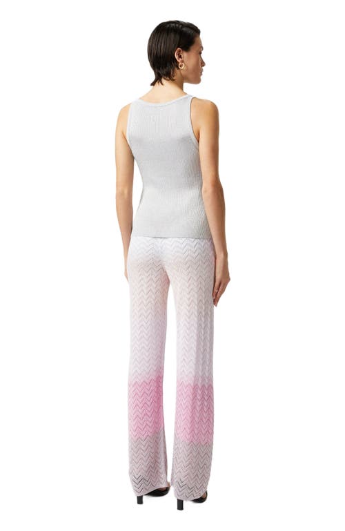Missoni Straight Trousers In Gradient Chevron Viscose In Multi