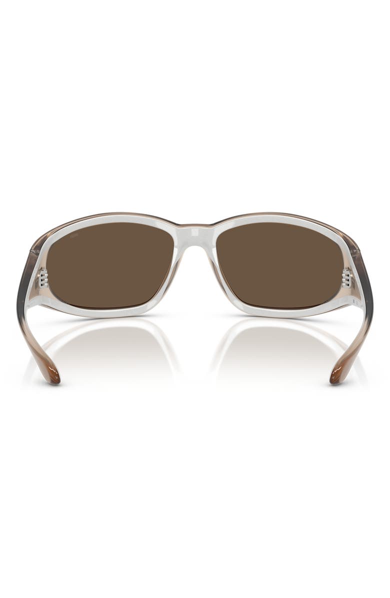 DIESEL<sup>®</sup> 65mm Oversize Wrap Sunglasses, Alternate, color, Metallic Kaki/ Brown