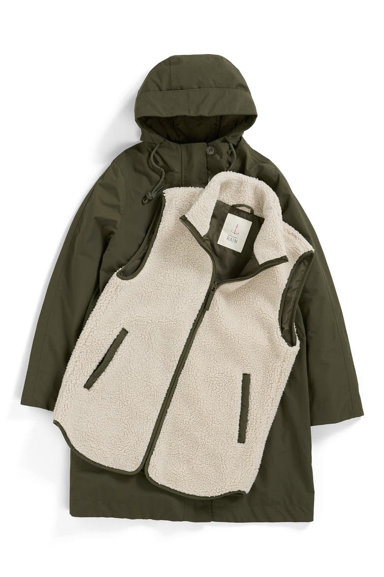 Holdfast Waterproof Hooded Parka with Removable High Pile Fleece Vest, Alternate, color, HIGHLAND
