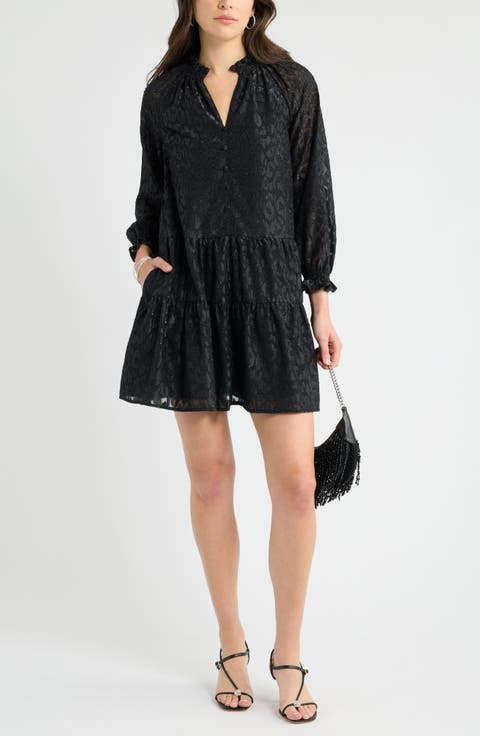 Long Sleeve Tiered Dress