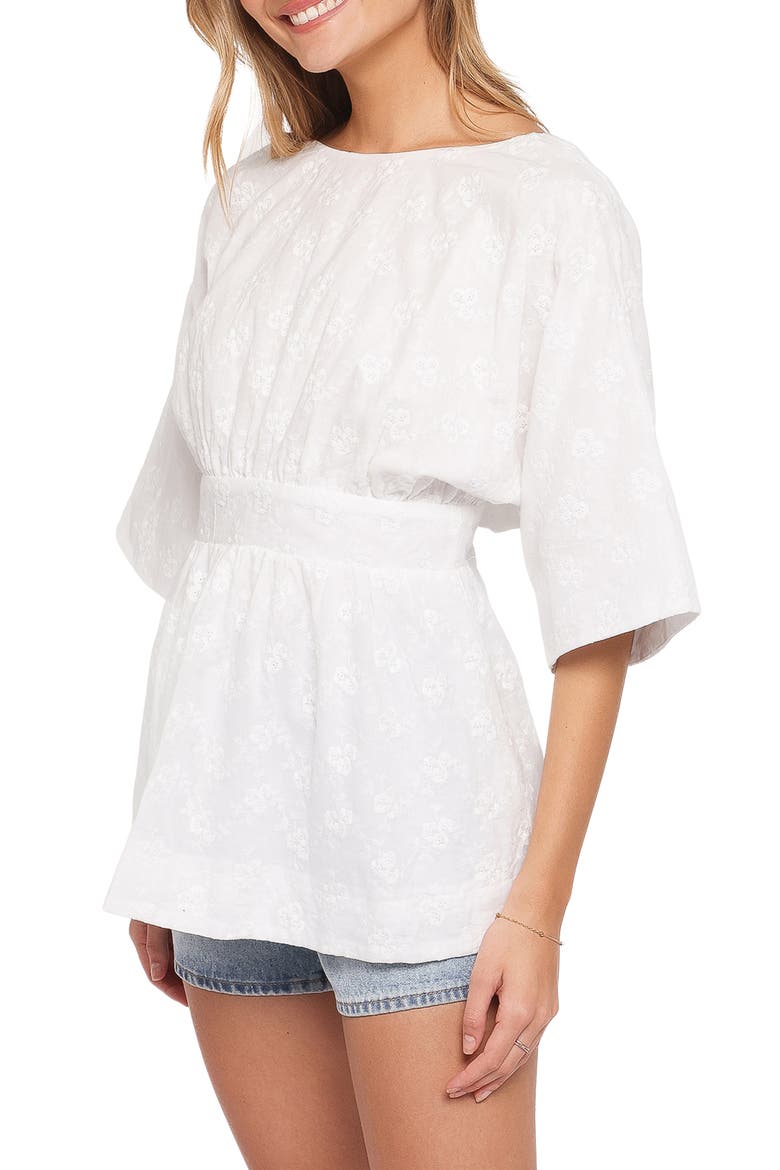 Camila Tie Back Top, Alternate, color, WHITE EMBROIDERY