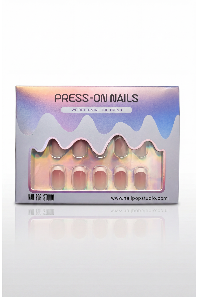 Classic French Square Press-On Nails, Main, color, Classic French