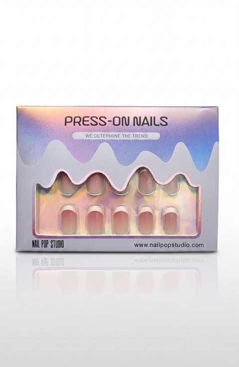Classic French Square Press-On Nails