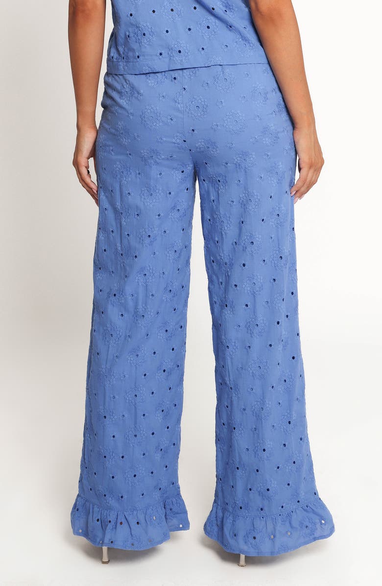 Petal & Pup Katya Embroidered Drawstring Straight Leg Pants, Alternate, color, Cobalt