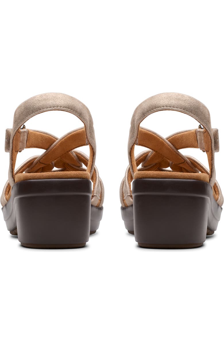 Clarks<sup>®</sup> Tuleah Cross Sandal, Alternate, color, Metallic Leather