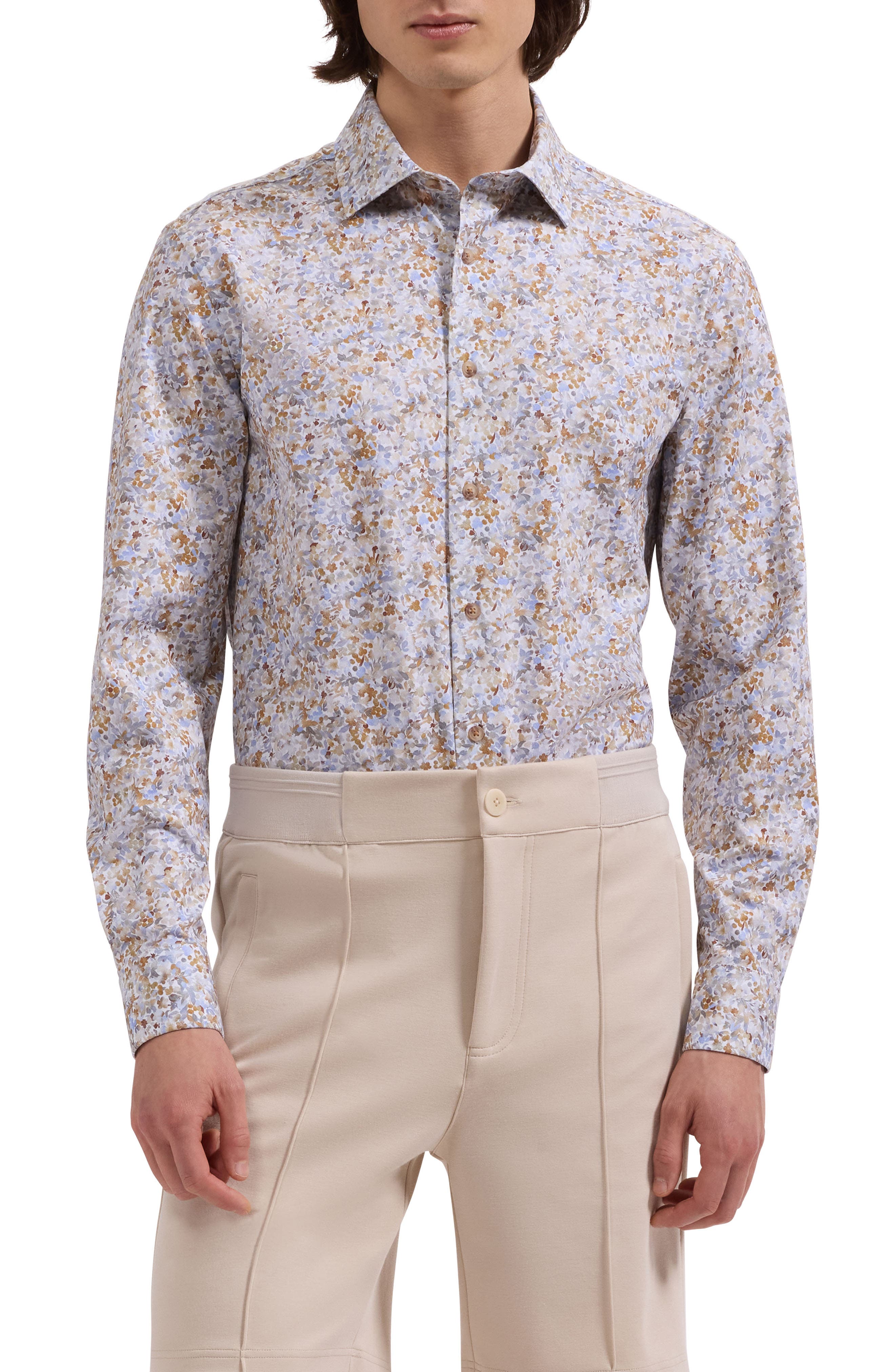 James OoohCotton Floral Button-Up Shirt