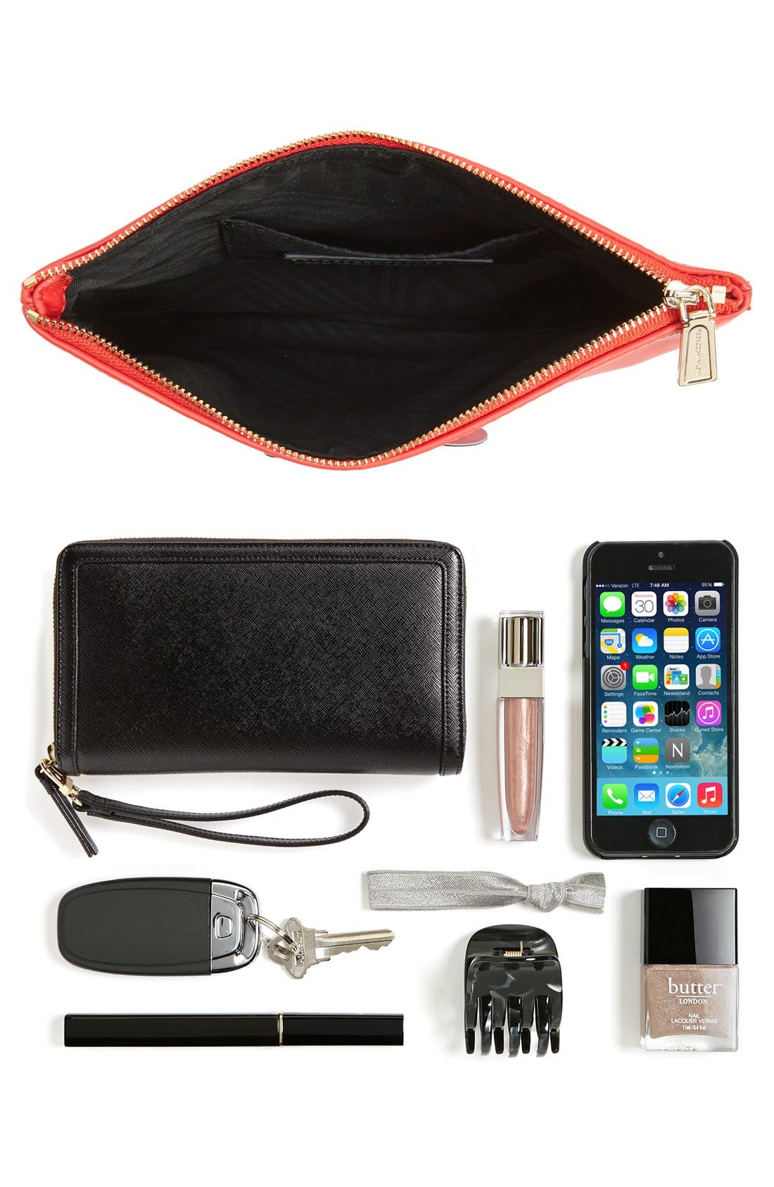 'Chinese New Year' Monkey Sticker Set & Clutch, Alternate, color, MULTI/ LIGHT GOLD HRDWR
