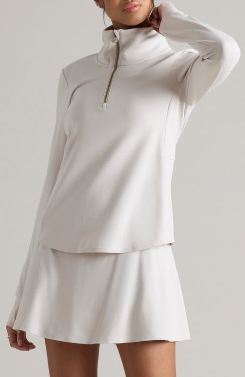 Shop Rhone Course To Court Long Sleeve Quarter Zip Top In Sand