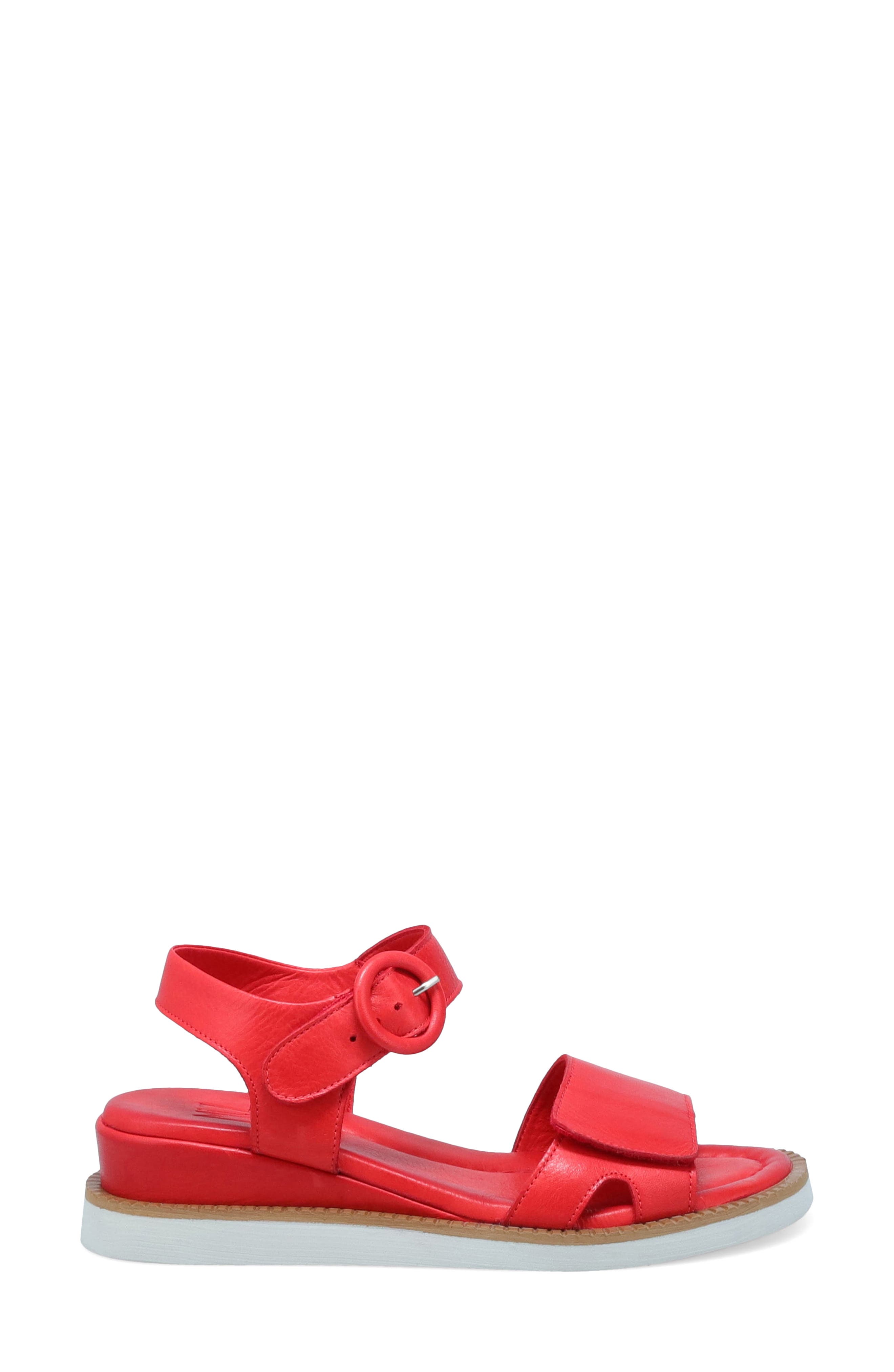 Eva Ankle Strap Platform Wedge Sandal, Alternate, color, SCARLET