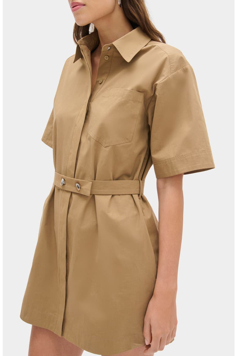 Reign Organic Cotton Shirtdress, Alternate, color, CAMEL