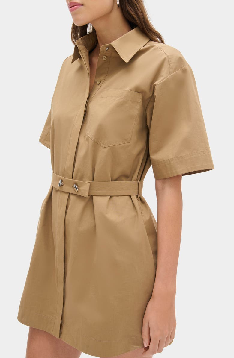 ALIGNE Reign Organic Cotton Shirtdress, Alternate, color, Camel