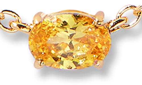 Brook & York Brook And York Brenna Birthstone Station Necklace In Gold November