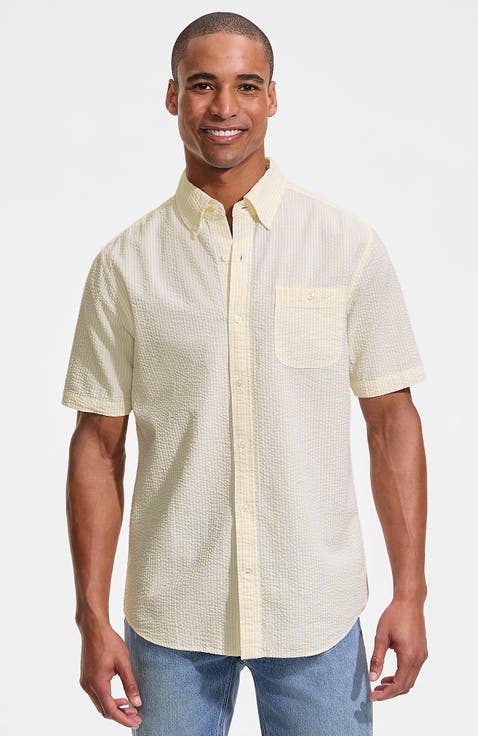 Short Sleeve Seersucker Shirt