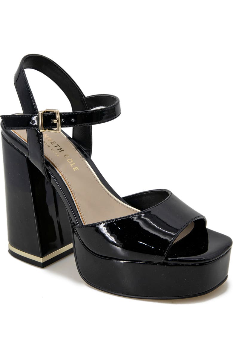 Kenneth Cole New York Dolly Platform Sandal, Main, color, Black Patent