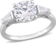 DELMAR Round Cut & Taper Cut Moissanite Ring
