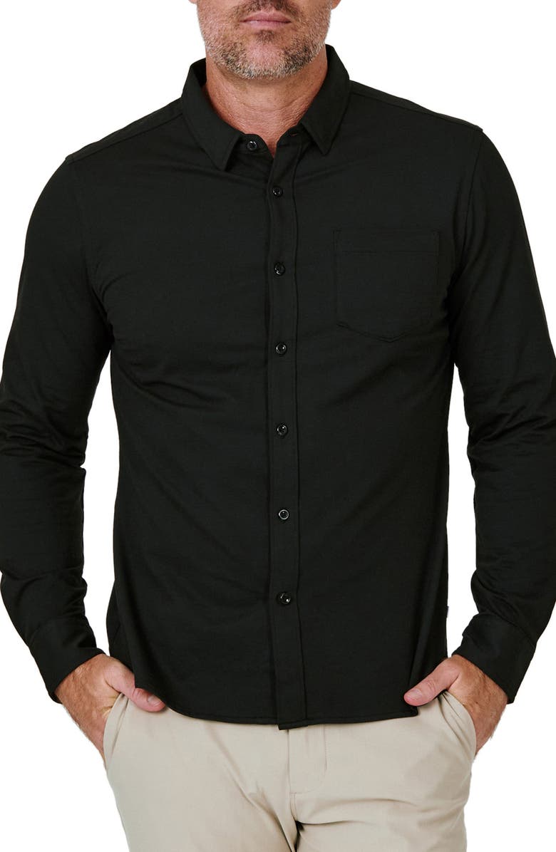 7 Diamonds Solid Oxford Button-Up Shirt, Main, color, 