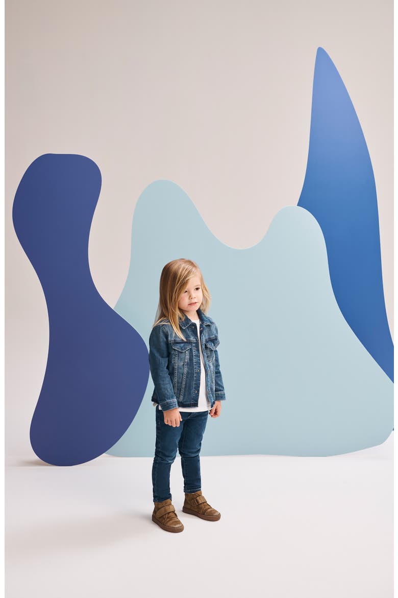Kids' Distressed Denim Jacket, Alternate, color, CLOUD