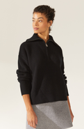 Italic Sophia Cashmere Quarter Zip Pullover