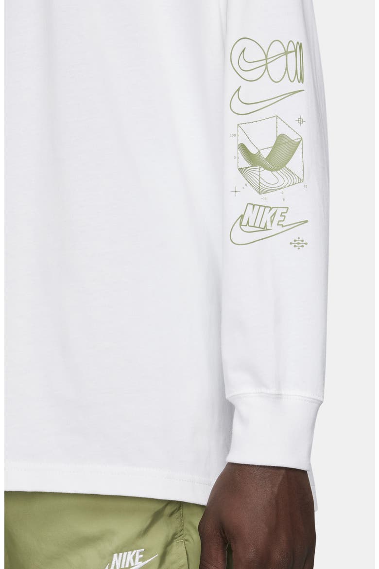 Sportswear Oversize Long Sleeve Graphic T-Shirt, Alternate, color, WHITE