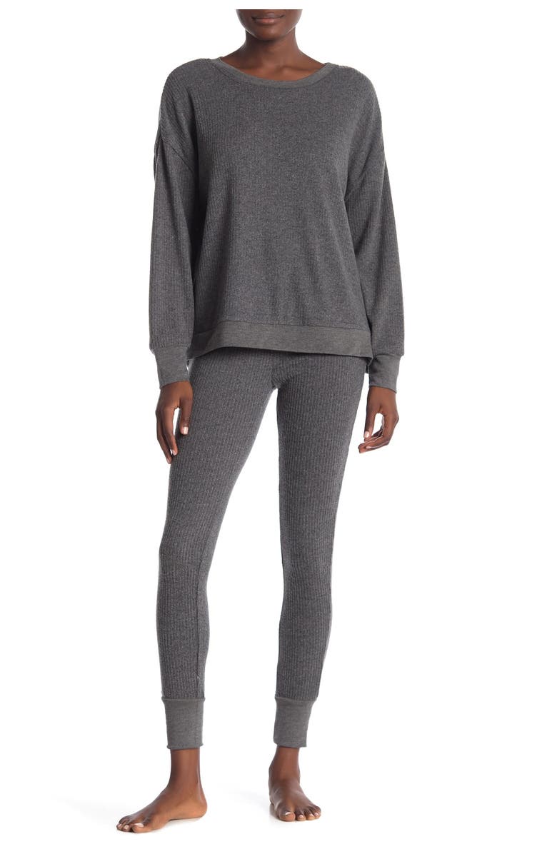 Honeydew Sleep Queen Ribbed Knit Leggings, Alternate, color,