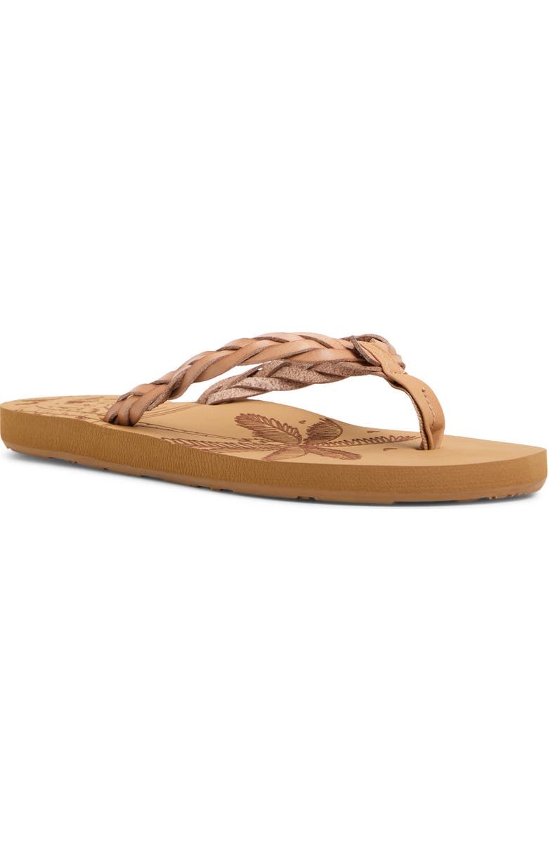 Roxy Feel Breezie Flip Flop, Main, color, Open Tan