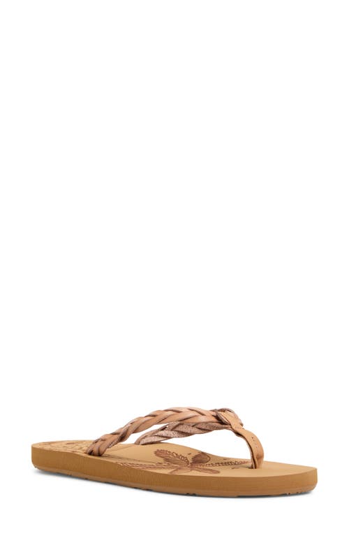 Roxy Feel Breezie Flip Flop In Open Tan